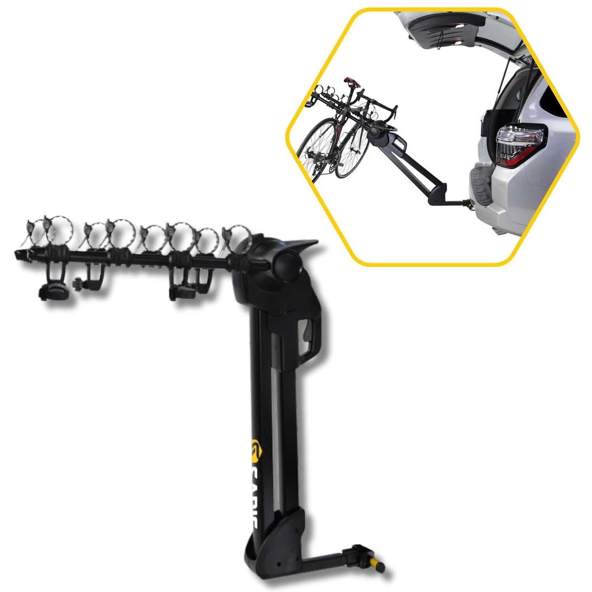 Saris Glide EX Hitch Bike Rack - One-handed Trigger Release Glide Operation 4 Bike Hitch Rack
